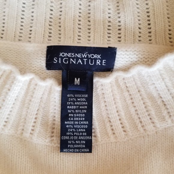 Vintage 90s, soft angora sweater, M, S, Jones of New York, bobble pattern f & b - Picture 5 of 7